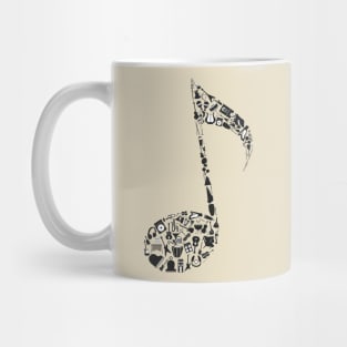 MUSICIAL INTRUSTUMENT making a note Mug